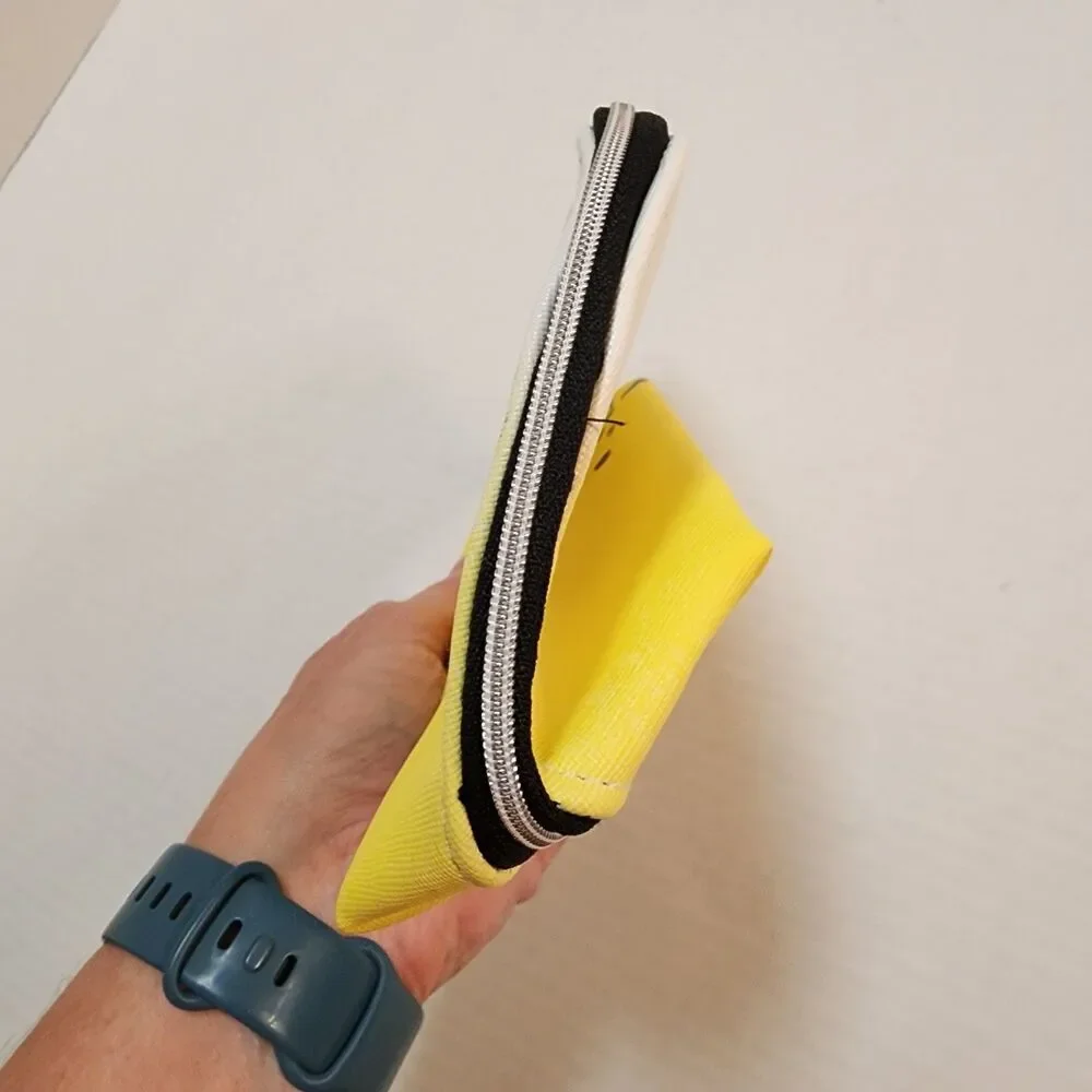 Darphin Paris Yellow Ombre Cosmetic Bag Travel Pouch Parisian Sketch NWOT Read